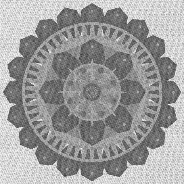 Ahgly Company Tapis d'Intérieur Lavable en Machine Carré Gris Fumé Transitionnel, 5 Pieds Carré