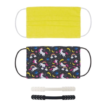 2 pack reusable face mask and 2 pack mask holders for children