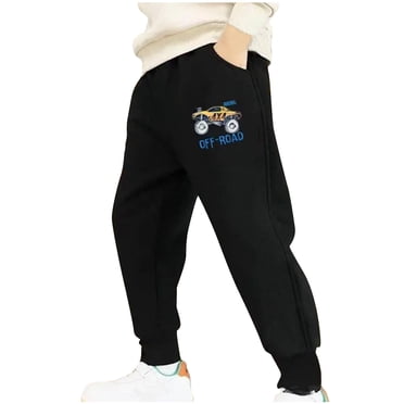 LOVZFMLL Boys Sweatpants Printed Straight-Leg Loose Fit Ankle Length Joggers for Casual Running Exercise Elastic Waist with Pockets Teen Boys Clothes 14-15 Years
