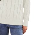 thumbnail image 4 of Cathalem WoWomen Sweaters Clearance Casual Long Sleeve Soft Ribbed Knit Split Fall Pullover Jumper Tops,Beige S, 4 of 5