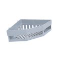 thumbnail image 1 of veasfak Corner Shelf Triangle Rustproof Shampoo Storage Rack for laundry home Toilet Grey, 1 of 9