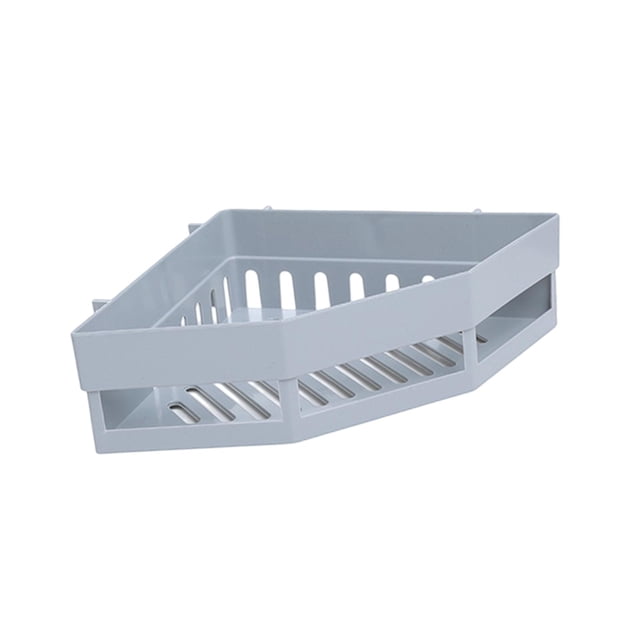 veasfak Corner Shelf Triangle Rustproof Shampoo Storage Rack for laundry home Toilet Grey