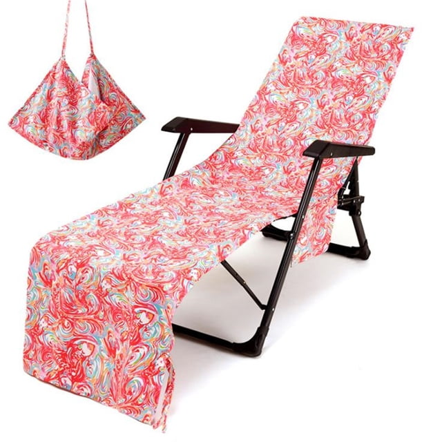 Jusqu'à 65 % de Réduction SMihono Housse de Chaise de Plage Serviette de Plage Imprimée Polyester Coton Serviette de Chaise Longue