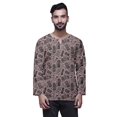 thumbnail image 1 of Atasi Printed Keyhole Nack Short Kurta Men ShirtWith Long Sleeves For Men, 1 of 1