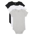 thumbnail image 1 of George Infants' Unisex Layette 100% Cotton 3-Pack Bodysuit, 1 of 2