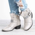 thumbnail image 1 of LSLJS Women's Vintage Up Short Boots Midheel Boots Shoes Cowboy Boots Modern Western Cowboy Distressed Boot, Women's Ankle Boots & Booties, Womens Boots, 1 of 4