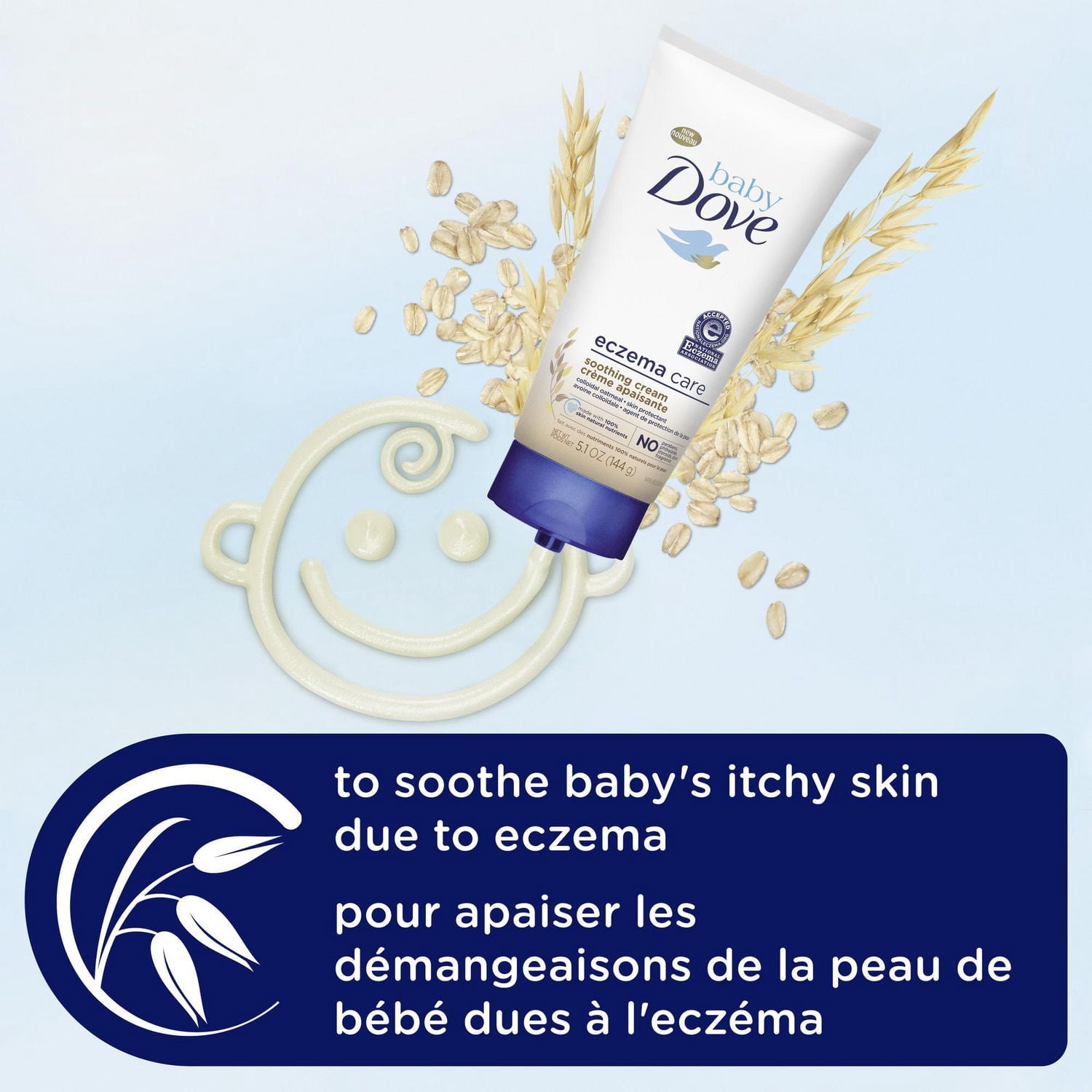 Baby Dove Soothing Cream Colloidal Oatmeal Eczema Care, 144 g