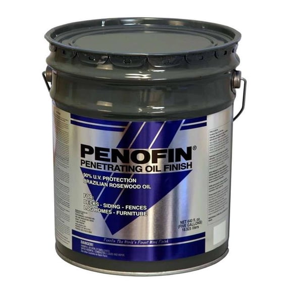 Penofin 158280 5 gal Étiquette Huile Pénétrante Finition 250 VOC, Bleu Cèdre