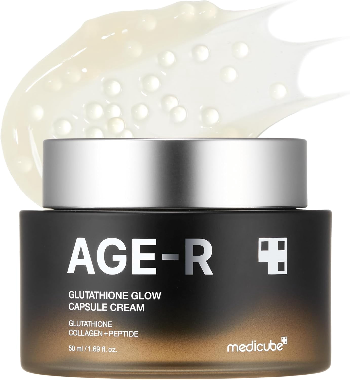 Medicube AGE-R Glutathione Glow Capsule Facial Cream, Antioxidant Moisturizer, Collagen Peptide For Hydrating Glow - Improve Blemishes, Uneven Skin Tone, Dullness, Dryness - Korean Skincare