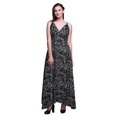 thumbnail image 1 of Bimba Robe Longue à Imprimé Floral pour Femmes, Bretelles Spaghetti, Col en V, Maxi, Tenue de Plage - Moyen, 1 of 5