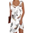 thumbnail image 2 of Wyzesi Chandails de Noël Femmes C Mode Uni Décontracté Ample Sans Manches Col en V Bouton Métallique Robe Chandail Chandails Maxi Plus Chandails d'Automne Femmes, 2 of 6