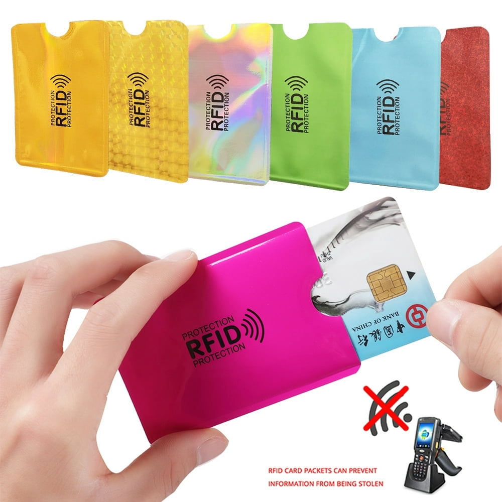 10 Pcs Étui de Protection Portable Anti-Magnetique RFID pour Carte de Crédit/banque/identification