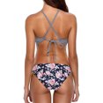 thumbnail image 3 of Charmo Womens Bikini Swimsuit Set Halter High Neck Cross Back Bathing Suit, 3 of 6