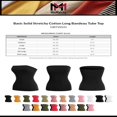 thumbnail image 2 of CHUANK Haut Bandeau Long Tube Basique Uni Extensible en Coton pour Femmes, Lot de 2, 2 of 5
