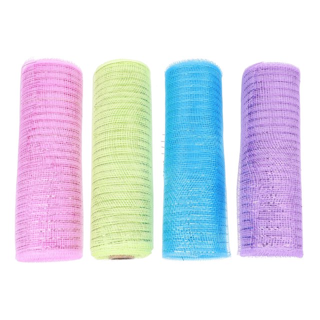 4 Rouleaux de Rubans en Maille DIY Artisanat Rubans en Maille Couronnes Fabrication Rubans en Maille