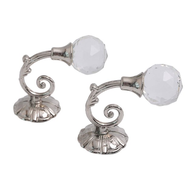 maskred Add Touch Of Elegance Decorative Curtain Drapery Holdbacks Easy Installation silver 2Set