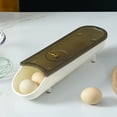 thumbnail image 1 of Oleegame 1PC Produce Storage Refrigerator Egg Freshness Storage Box Egg Tray Drawer Kitchen Egg Box Can Be Multi Layer Stacked Rolling Timer Egg Carton White, 1 of 9