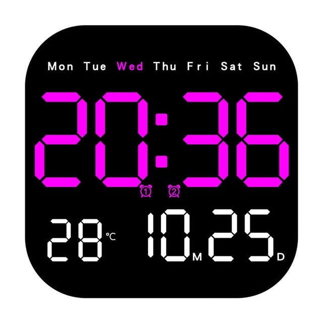 TIMIFIS Multi Function Alarm Clock Multifunctional Clock LED Electronic Clock Living Room Fresh Wall Clock Can Be Hung Or Stand Use Clock Wall Clock