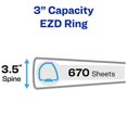 thumbnail image 4 of Avery(R) Durable View 3 Ring Binder, 3 Inch EZD Rings, 1 Black Binder (09700), 4 of 4