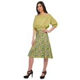 thumbnail image 2 of Moomaya Jupe Imprimée pour Femmes en Poly Spandex Tenue Décontractée Jupe d'Été pour Filles, 2 of 5