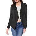 thumbnail image 2 of INSPIRE CHIC Veste en Faux Suède pour Femme à Manches Longues, devant Drapé, Vestes de Moto, 2 of 6