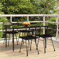 thumbnail image 1 of vidaXL 5 Piece Garden Dining Set Black Poly Rattan, 1 of 5