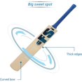 thumbnail image 5 of Fervor Spel Stunning Double Blade Scoop Design Kashmir Willow Cricket Bat For Gully | Size - Short Handle , Beige, 5 of 5