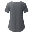 thumbnail image 4 of Vêtements de Grossesse Offres de l'Action de Grâce Liquidation Été Vêtements de Maternité pour Femmes Col Rond Manches Courtes Volants Pli Hauts de Grossesse, 4 of 5