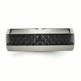 thumbnail image 3 of Titanium Polished w/Black Carbon Fiber Inlay 8mm Band Size 9, 3 of 6