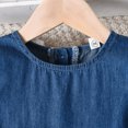 thumbnail image 4 of Qudderr Robe Décontractée en Denim pour Filles Bébé, Manches à Volants, Robe en Jean pour Filles 2-9 Ans, Robe d'Été à Col Rond pour Filles, 4 of 9