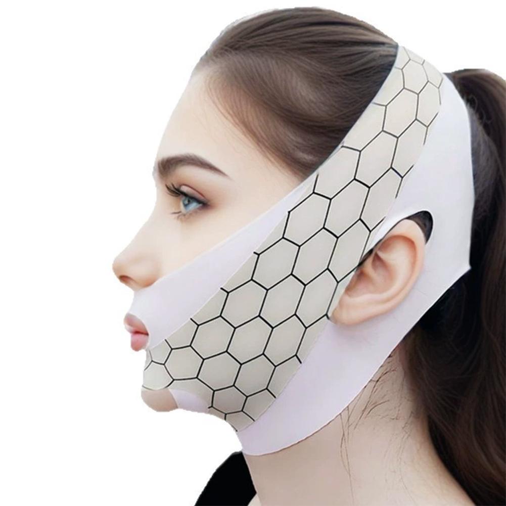 Bande de Lifting du Visage Ajustable, Sangle de V-Lift pour Raffermir et Tonifier le Menton et les Joues,