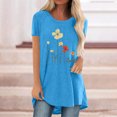 thumbnail image 2 of Pompotops Chemises Mode Décontractée pour Femmes Manches Courtes Tee-Shirt Ample Tunique Blouse, 2 of 4