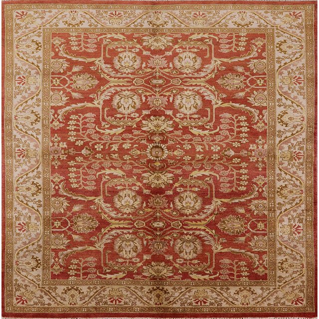 Ahgly Tapis d'Intérieur Lavable en Machine Carré Industriel Moderne Marron Sable Marron, 4 Pieds Carré