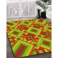thumbnail image 3 of Ahgly Tapis Rond Lavable en Machine Intérieur Transitionnel Vert Pistache, 3 Pieds Rond, 3 of 7