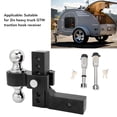 thumbnail image 3 of <p>Receiver Hitch Ball Mount, 6in Drop Rise Rustproof Adjustable Trailer Hitch Kit Long Lifespan 12500LBS Capacity  For 2in Heavy Truck GTW Traction Hook Receiver</p>, 3 of 7