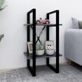 thumbnail image 1 of vidaXL 2-Tier Book Cabinet Grey 40x30x70 cm Engineered Wood, 1 of 4