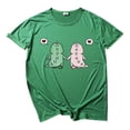 thumbnail image 1 of T-shirt pour Femmes T-shirt Mode T-shirt Décontracté Imprimé Dinosaure Ample à Manches Courtes, 1 of 3