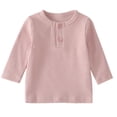 thumbnail image 2 of RXIRUCGD Mode Garçons et Filles Décontracté Col Rond Manches Longues Couleur Unie Haut Manches Longues, Rose, Taille : 1 An, 2 of 7