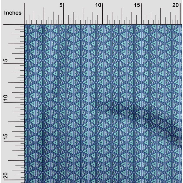 oneOone Tissu Popeline de Coton Imprimé Géométrique Triangle BTY 56 Pouces de Large