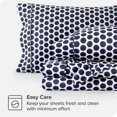 thumbnail image 5 of Bare Home Ultra-Soft Sheet Set - Premium 1800 Collection - Deep Pockets - 3-Pieces - Twin XL, Pennytile - White/Midnight, 5 of 5