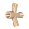 thumbnail image 2 of Hose Splitter,Cross Hose Splitter Garden Brass Cross Adapter Pipe Fittings Enhanced Durability, 2 of 8