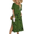 thumbnail image 1 of Ovzne Robes d'Été pour Femmes 2025 Robe Femme Robe Unie Ample Décontractée Mode Robe à Manches Longues Robe à Col à Manches Longues pour Femmes Robe d'Été à Manches Longues Imprimée Liquidation, 1 of 7