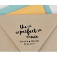 thumbnail image 4 of Printtoo Personalized Violet Self Inking Wedding Favor Rubber Heavy Duty Stamp The Perfect Mix Round Custom&nbsp;Stamper-40 mm, 4 of 6
