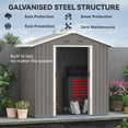 thumbnail image 4 of Outsunny Remise de Jardin en Métal 6,5 X 3,5 Pi pour Rangement Extérieur, Gris, 4 of 9
