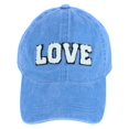 thumbnail image 1 of David & Young  Chenille Love Lettered Baseball Cap Hat (Women's), 1 of 2