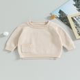 thumbnail image 2 of Pull Tricoté pour Bébé Manches Longues avec Poche Automne Tricoté pour Filles Garçons, 2 of 7