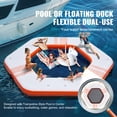 thumbnail image 2 of VEVOR Inflatable Floating Dock, ø8.5FT Inflatable Dock Platform with ø5FT Trampoline Mesh Pool, Non-Slip Floating Platform Water Mat with Portable Bag & Detachable Ladder for Pool Beach Relaxation, 2 of 9