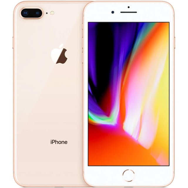 Refurbished Apple iPhone 8 Plus 4G - 128GB – Gold – 12MP Dual Rear & 7MP Front Camera - Fully Unlocked Smartphone - Fair Condition