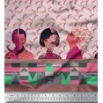 thumbnail image 3 of Soimoi Polyester Crepe Fabric Human Figure Panel Fabric Prints by Yard 42 Inch Wide, 3 of 3