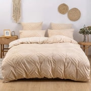 Wzzjkit Queen Comforter Set - Bed in a Bag Queen Size 2 PCS, Washable Solid Color Soft King Size Comforter Set for All Seasons, Bedding Set with Duvet Cover, Pillowcases